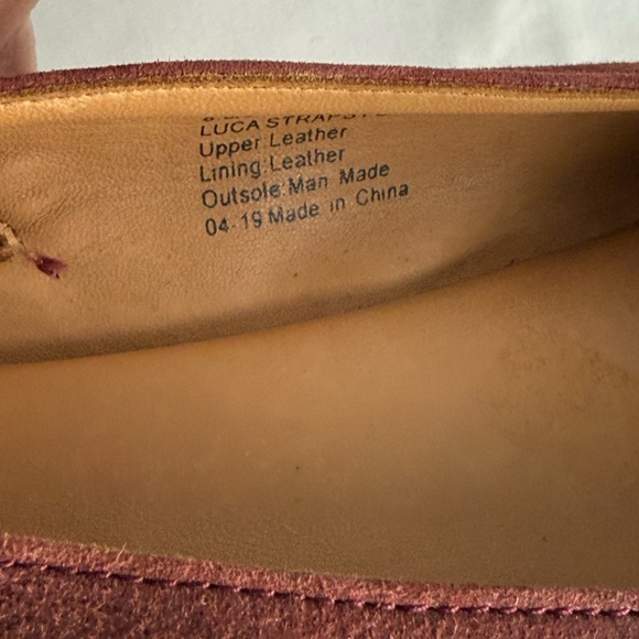 Gentle  Souls  by Kenneth Cole Leather Suede Luca Strap Size 8.5 Dark Maroon - Picture 11 of 14
